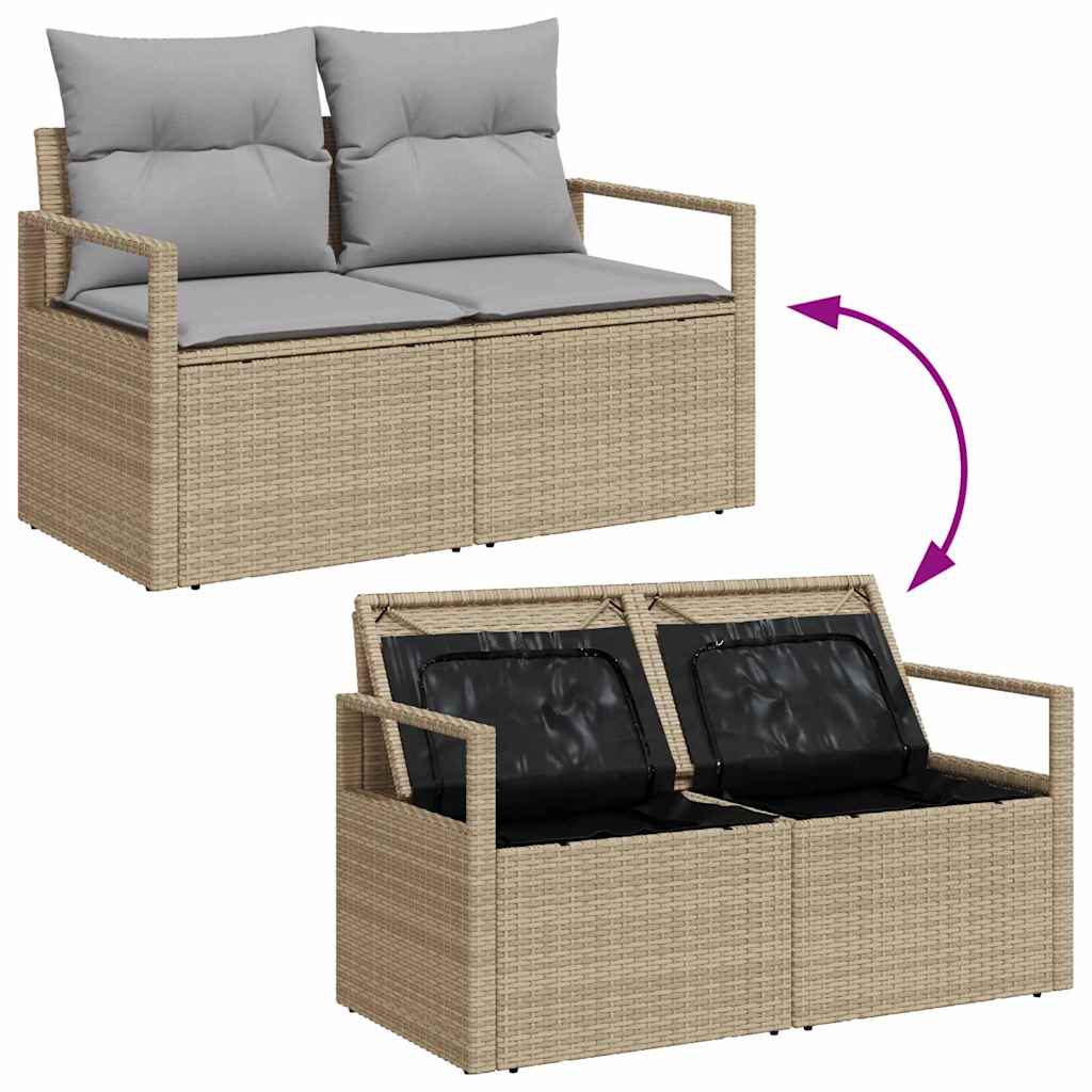Conjunto de Sofá de Jardim 13 pcs Bege e Cinza Claro