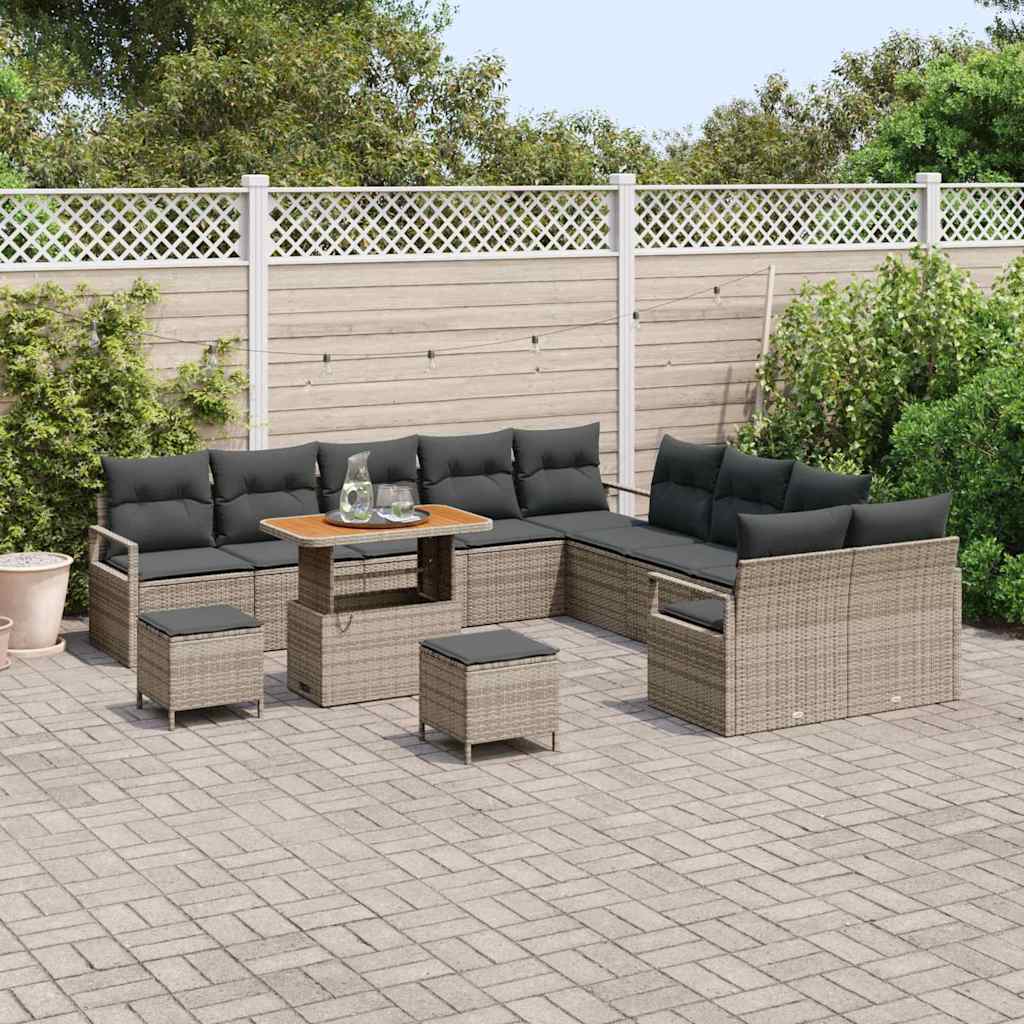 Conjunto de Sofá de Jardim 13 pcs Cinzeto 90 x 55 x 71 cm