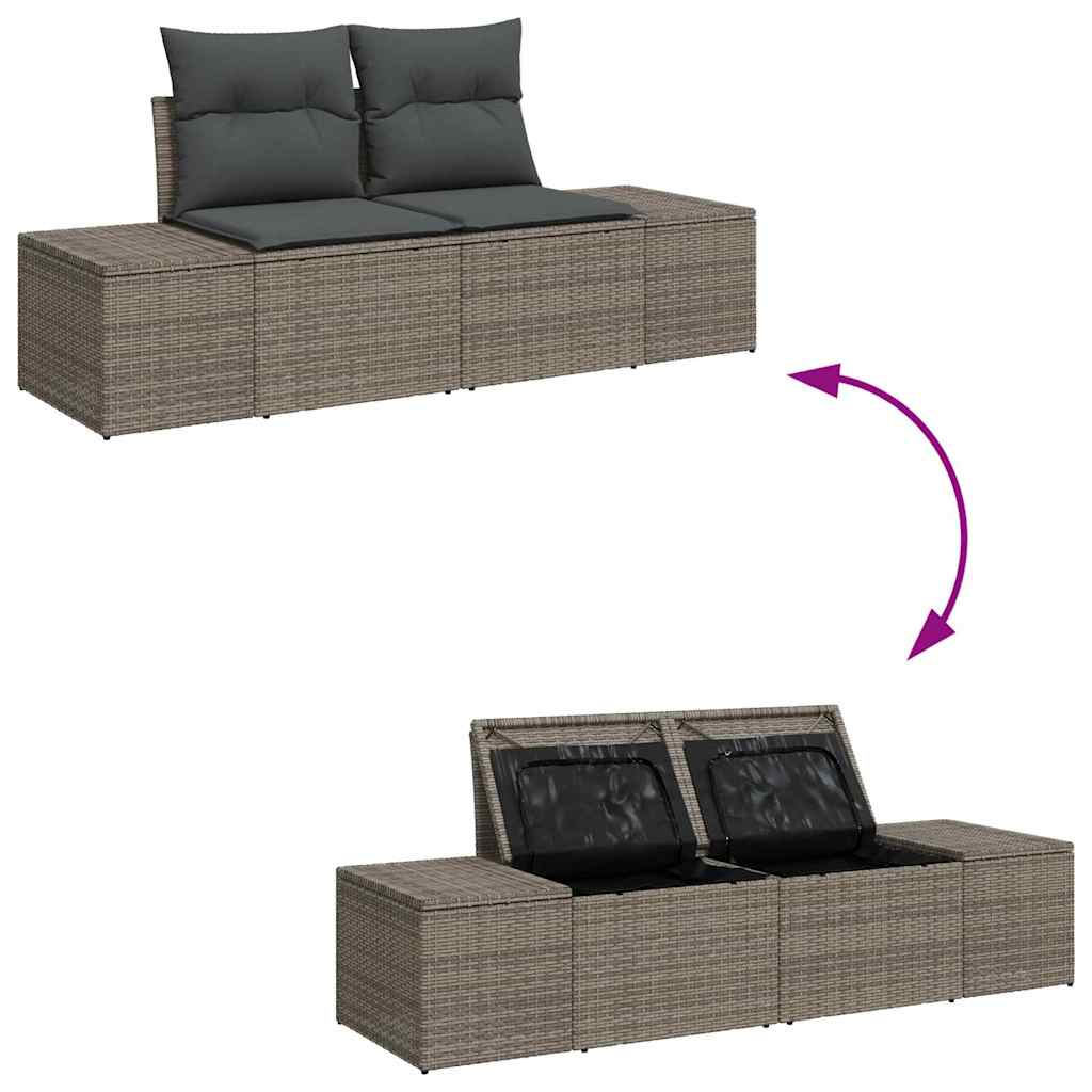 Conjunto de Sofá de Jardim 13 pcs Cinza Claro e Cinza Escuro
