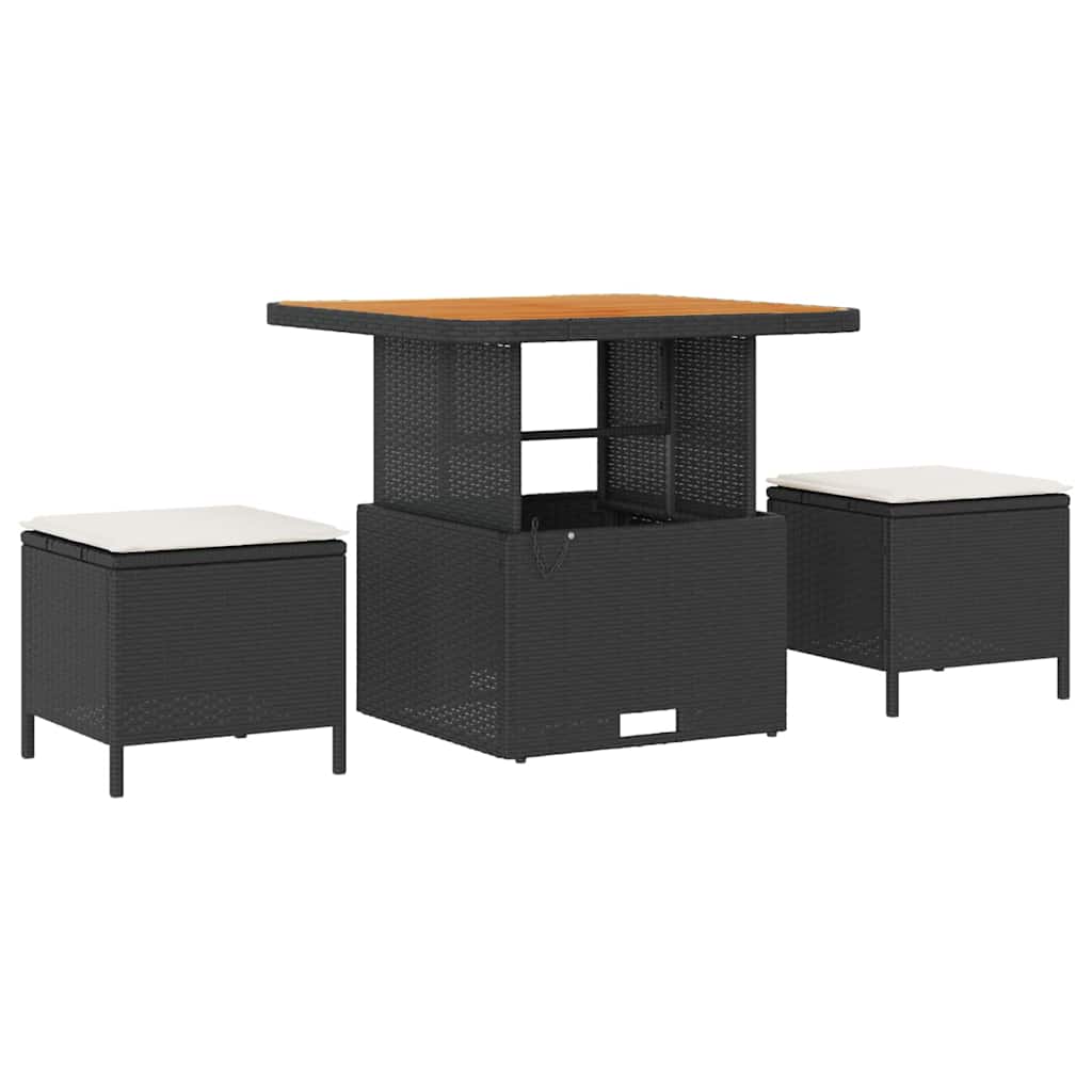 Conjunto de Sofá de Jardim 8 pcs Preto Rattan Sintético