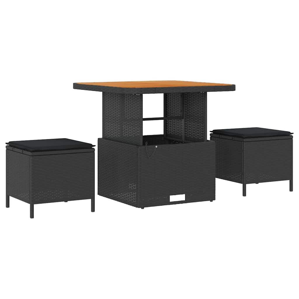 Conjunto de Sofá de Jardim 10 pcs Preto e Marrom