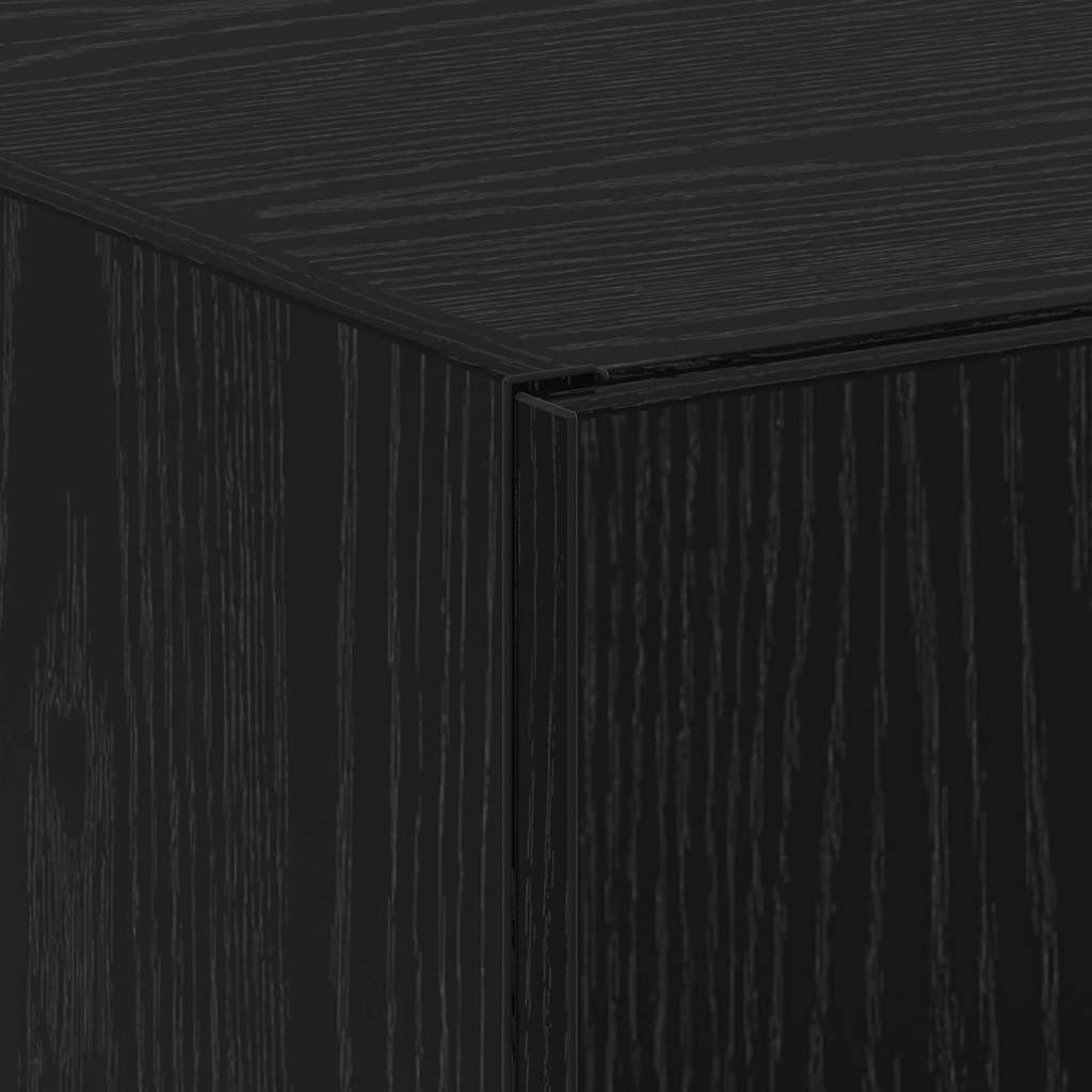 Armário de Escritório com porta Carvalho preto 60 x 32 x 153