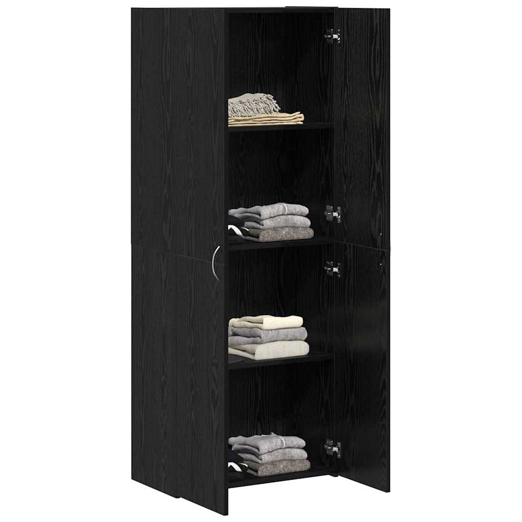 Armário de Escritório com porta Carvalho preto 60 x 32 x 153