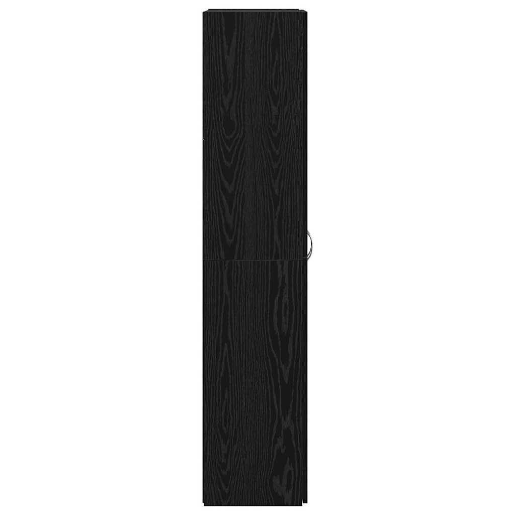 Armário de Escritório com porta Carvalho preto 60 x 32 x 153