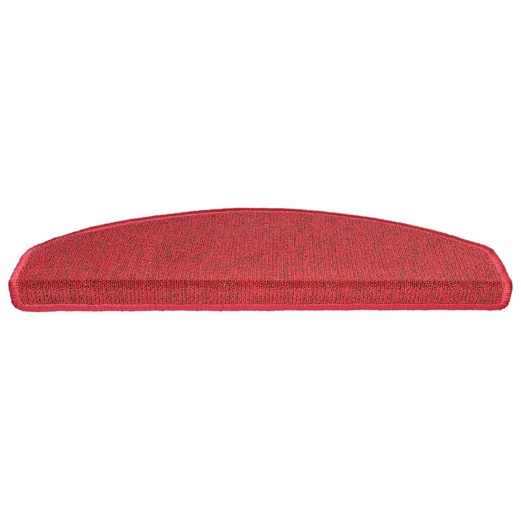 Tapetes de escada 30 peças 65x24x4 cm Bordeaux meio redondo grande