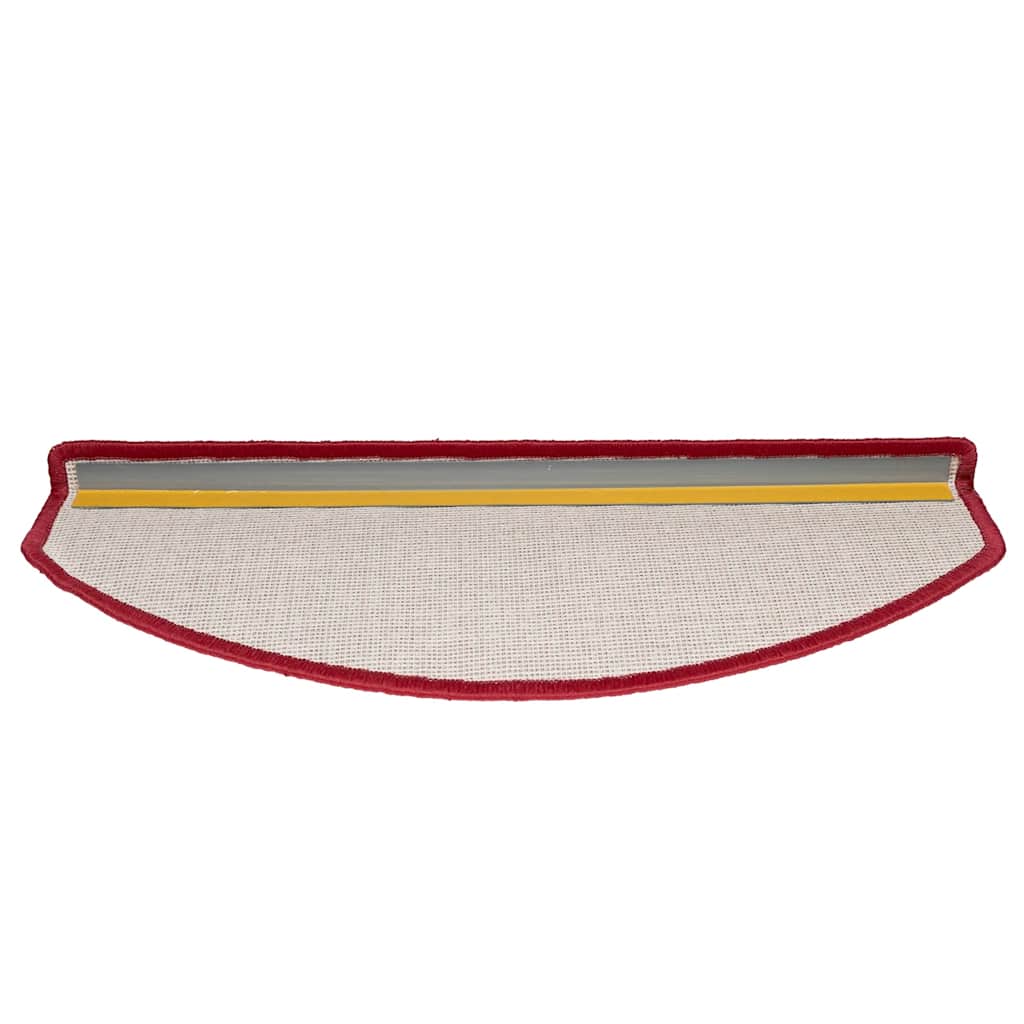 Tapetes de escada 30 peças 65x24x4 cm Bordeaux meio redondo grande
