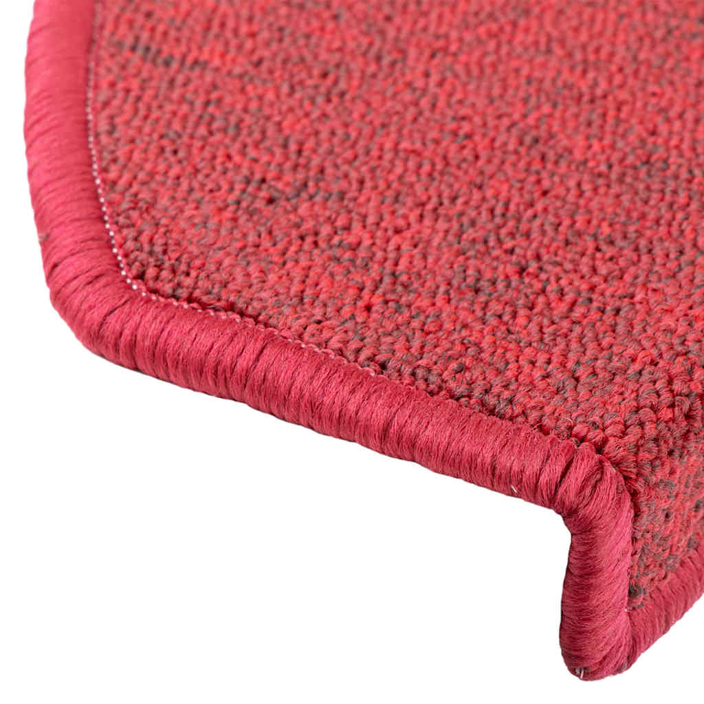 Tapetes de escada 30 peças 65x24x4 cm Bordeaux meio redondo grande