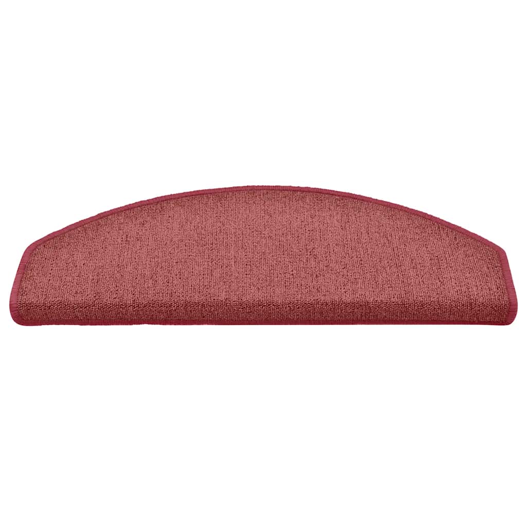 Tapetes de escada 30 peças 65x24x4 cm Bordeaux meio redondo grande