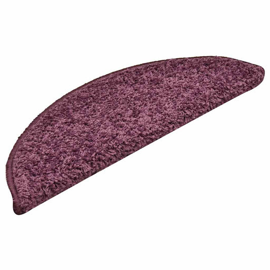 Tapetes de escada 30 peças roxo escuro semicircular