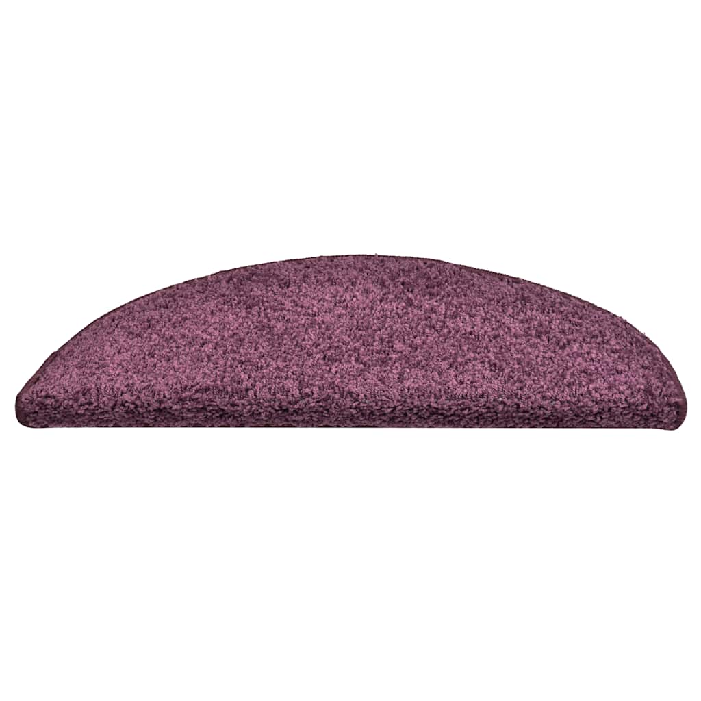 Tapetes de escada 30 peças roxo escuro semicircular