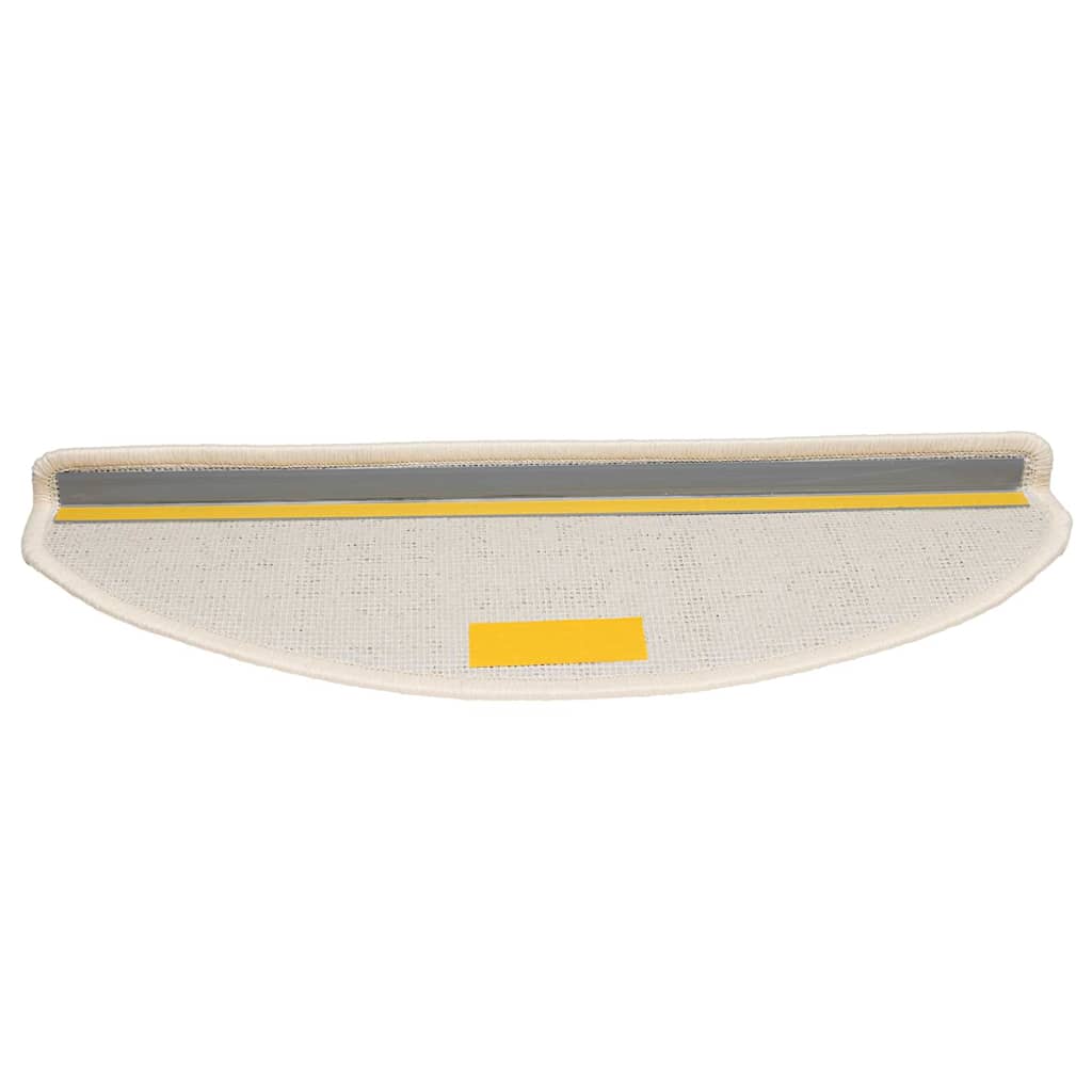 Tapetes de escada 30 peças branco semicircular grande
