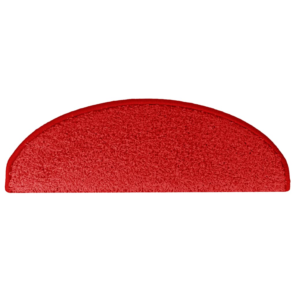Tapetes de escada 30 peças 65x21x4 cm vermelho semicircular grande