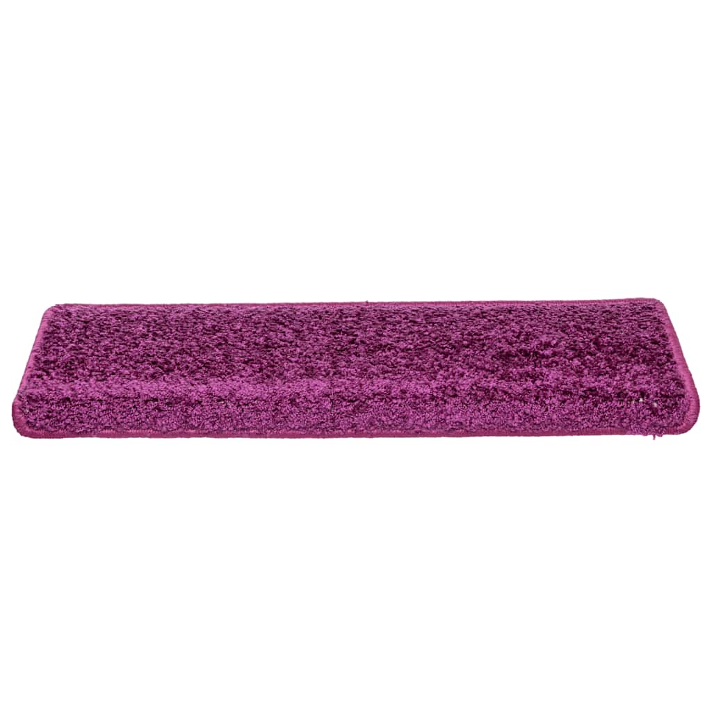 Tapetes de escada 30 peças roxo com borda retangular