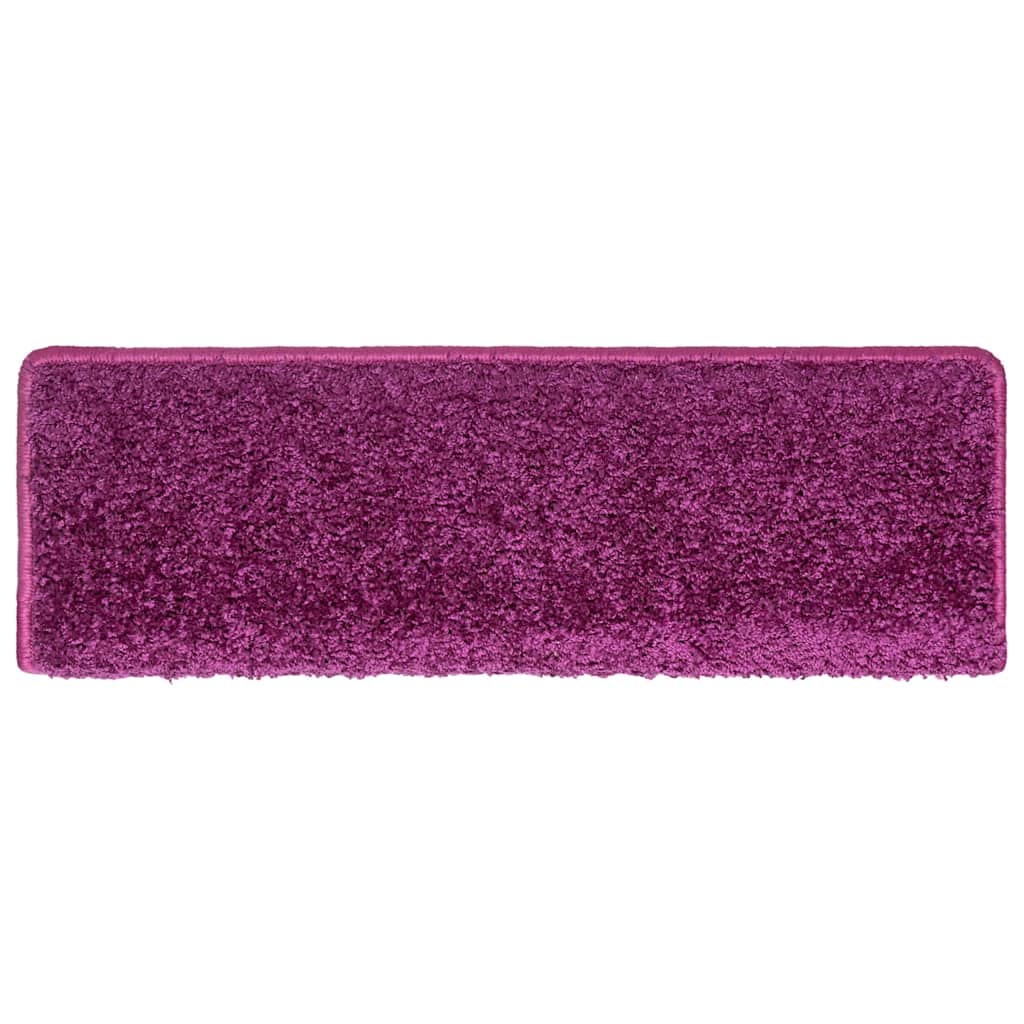 Tapetes de escada 30 peças roxo com borda retangular