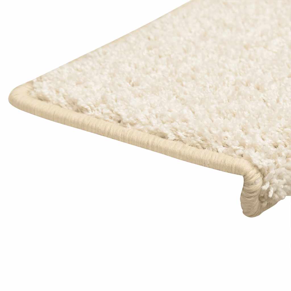 Tapetes de escada 30 peças 65x21x4 cm branco com borda retangular