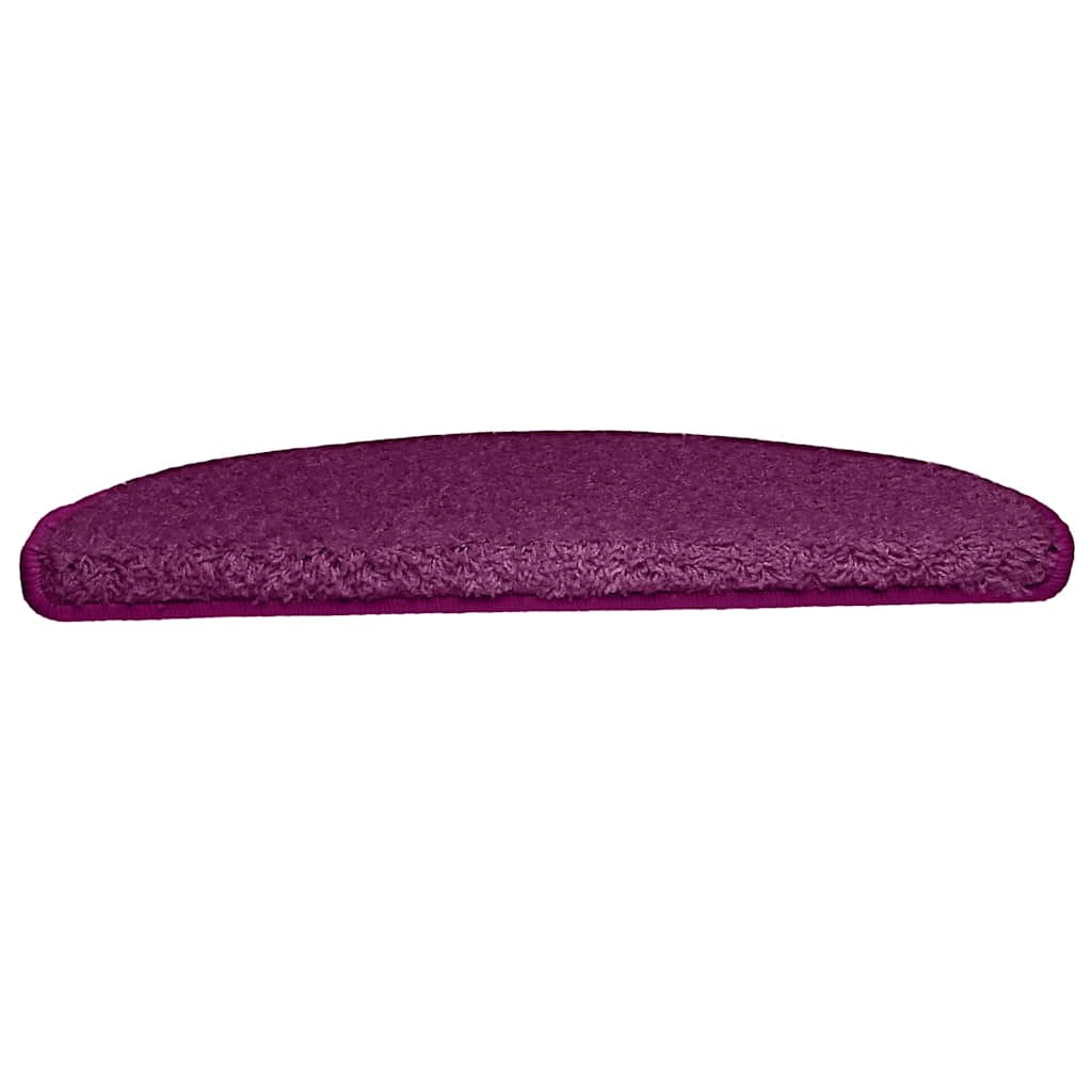 Tapetes de escada 20 peças 65x21x4 cm violeta meio redondo grande