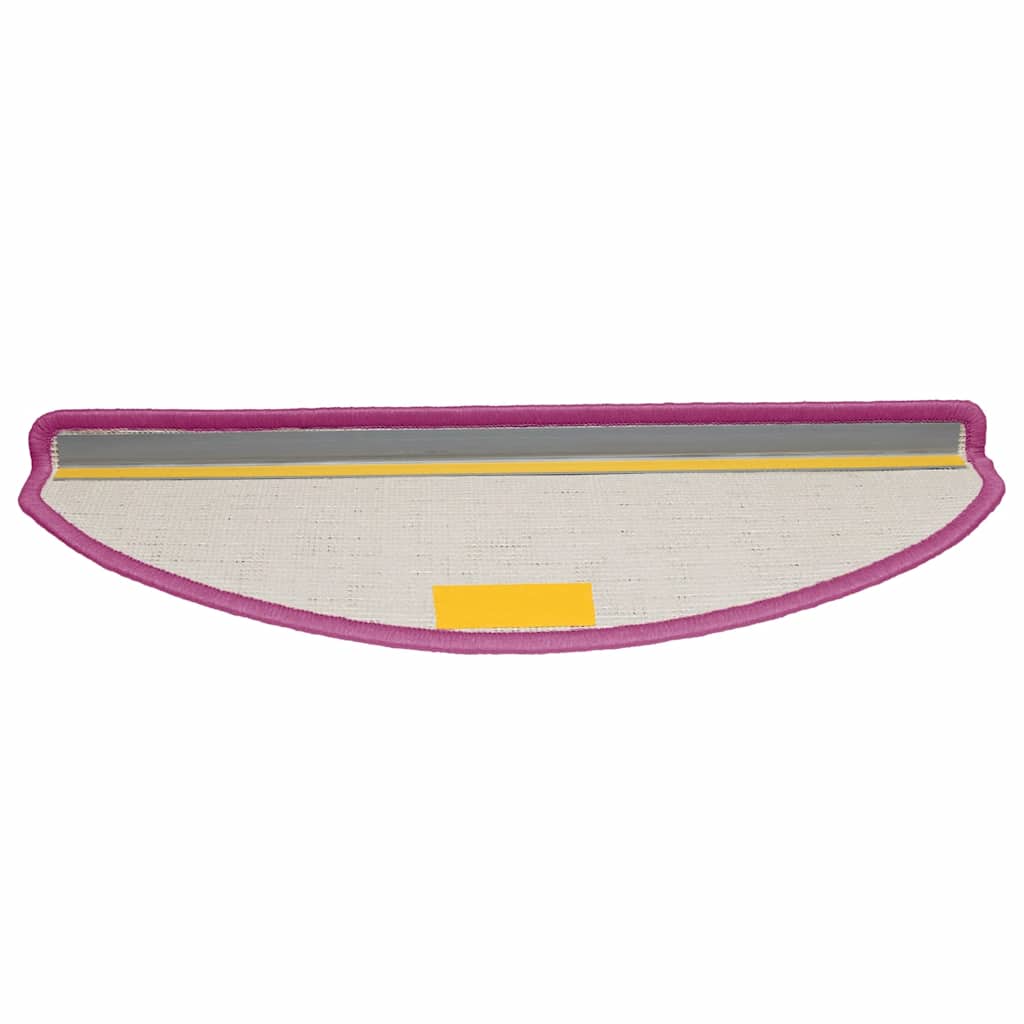 Tapetes de escada 20 peças 65x21x4 cm violeta meio redondo grande