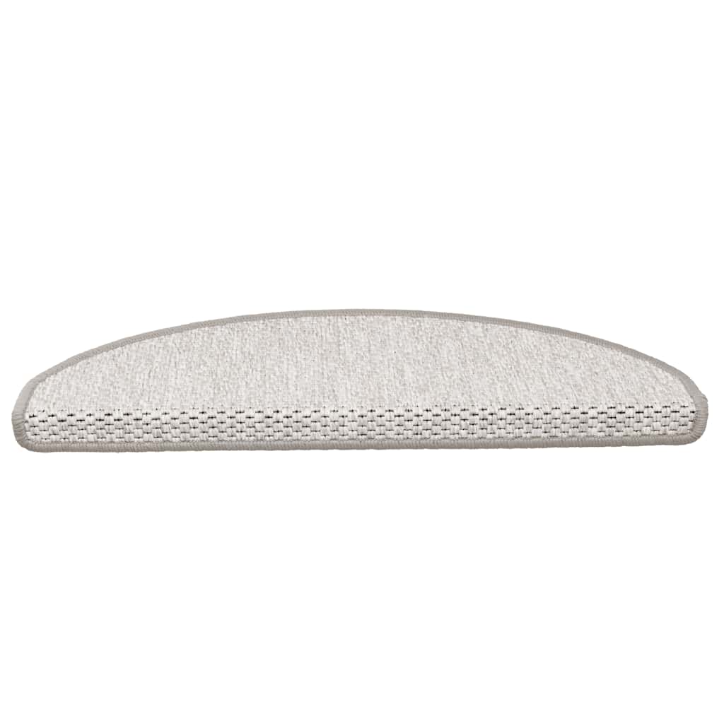 Tapetes escada adesivos aspeto sisal 30 pcs 65x21x4cm platina