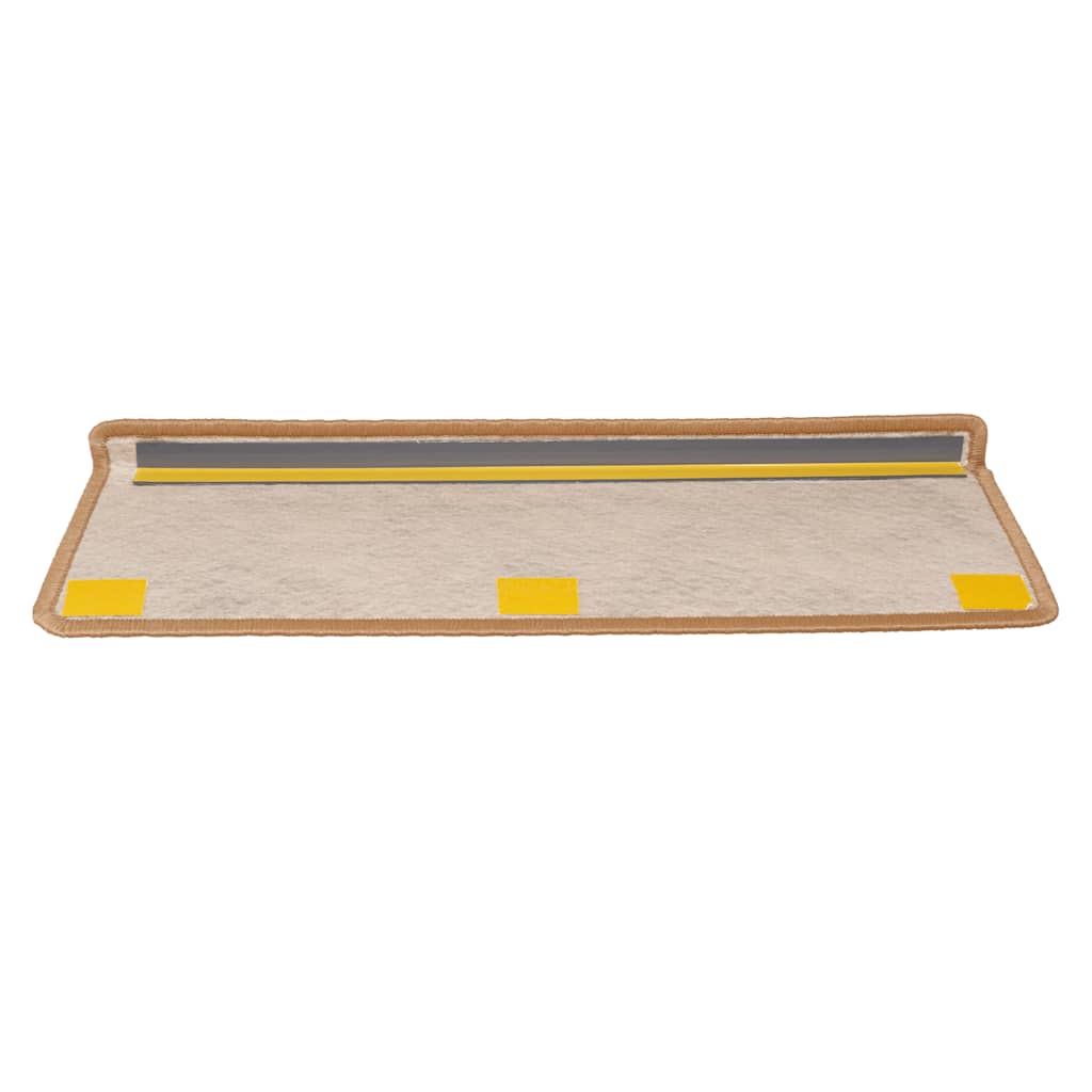 Tapetes escada adesivos aspeto sisal 30 pcs 65x21x4 cm laranja