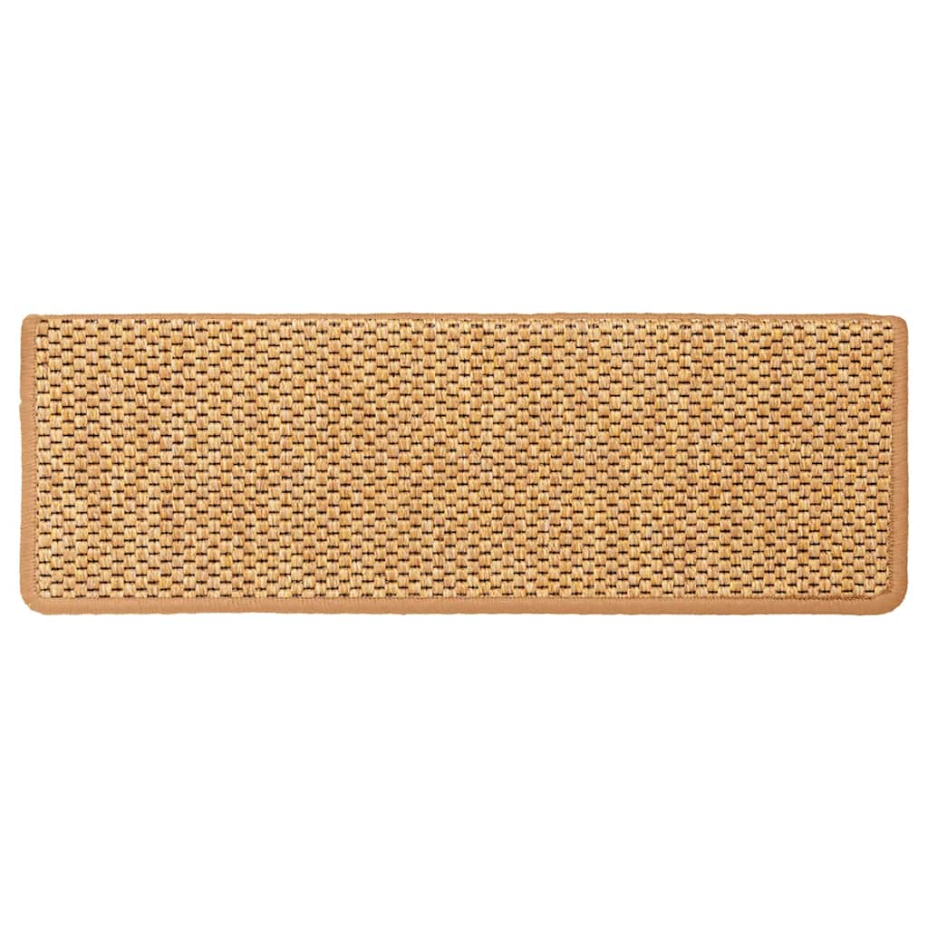 Tapetes escada adesivos aspeto sisal 30 pcs 65x21x4 cm laranja