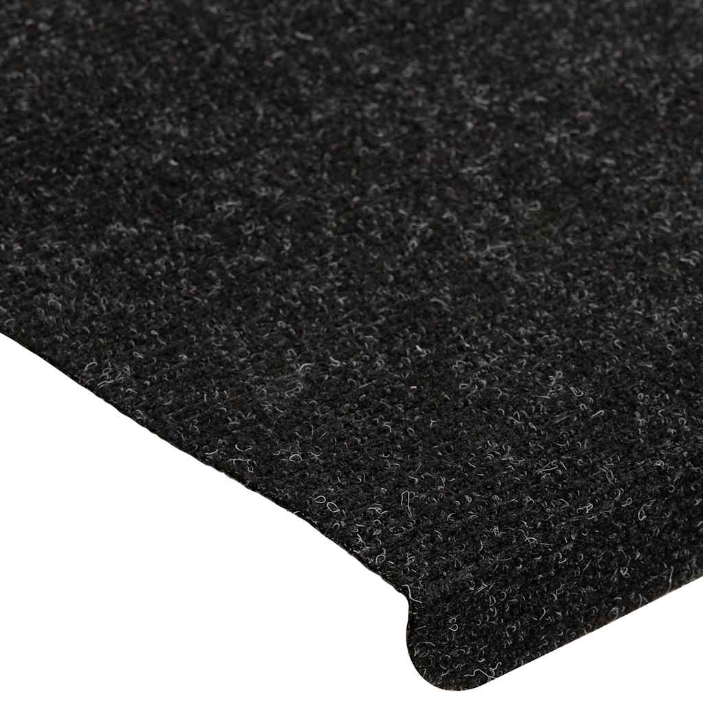 Tapetes de escada adesivos 30 pcs 65x24,5x3,5 cm antracite