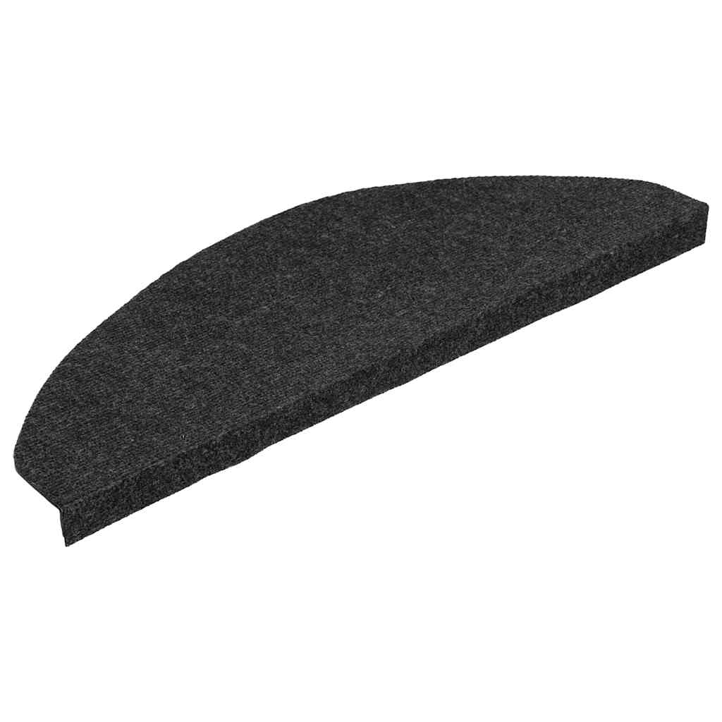 Tapetes de escada adesivos 30 pcs 65x22,5x3,5 cm preto