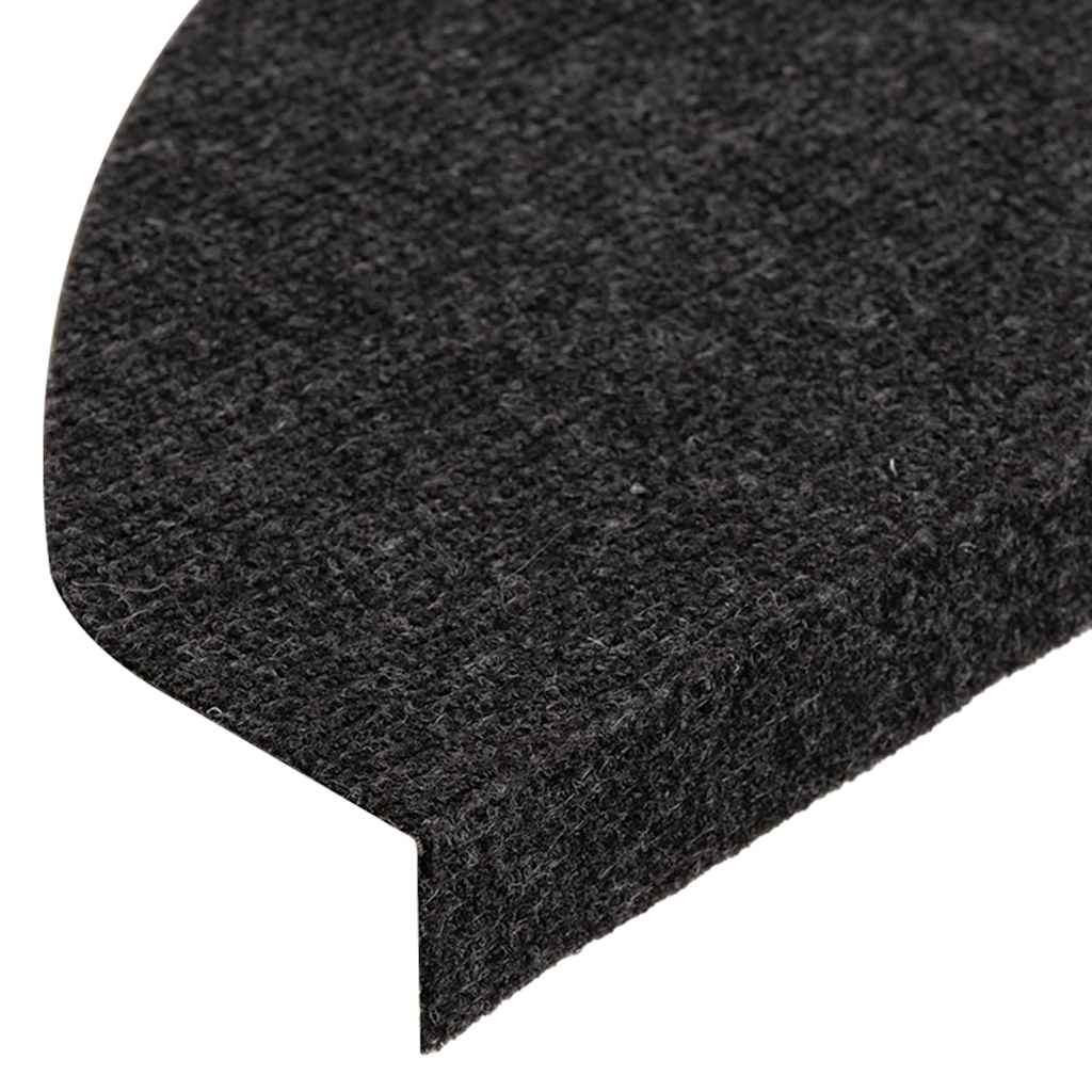 Tapetes de escada adesivos 30 pcs 65x22,5x3,5 cm preto