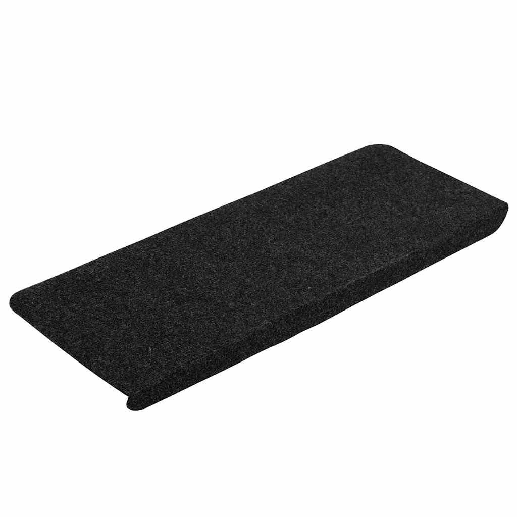 Tapetes de escada adesivos 30 pcs 65x24,5x3,5 cm preto