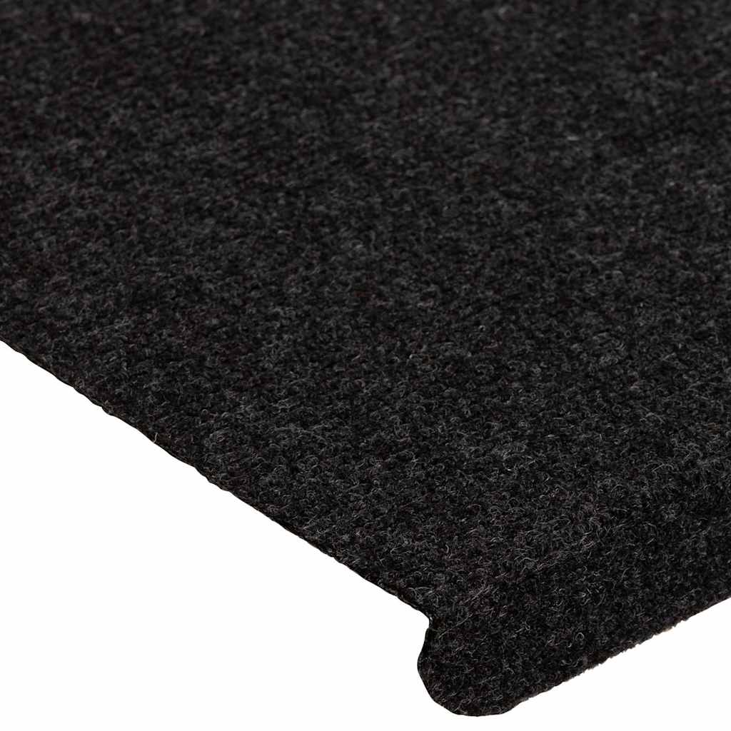 Tapetes de escada adesivos 30 pcs 65x24,5x3,5 cm preto