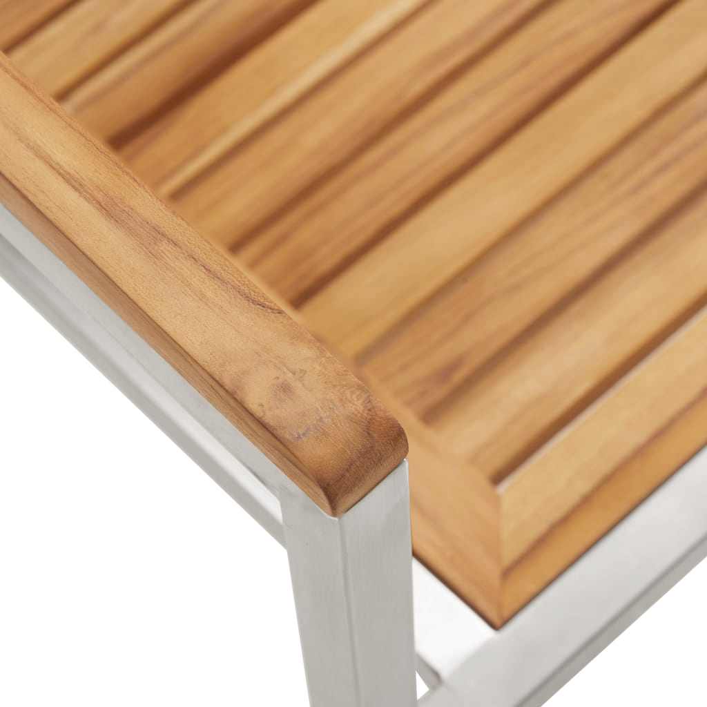 EspreguiçadeiraparaSol 3 pcs Castanho Madeira de teca sólida