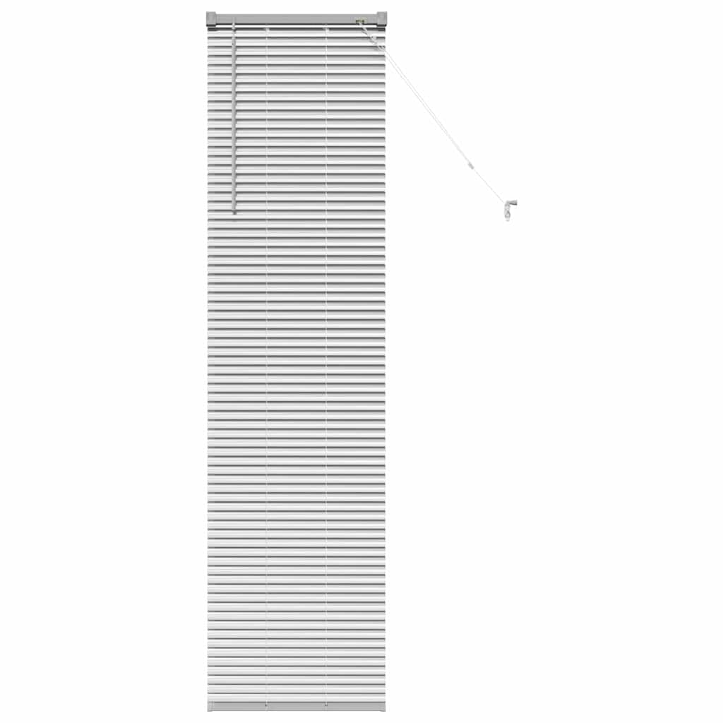 Persiana de Janela com cortinas Manual Prateado Alumínio