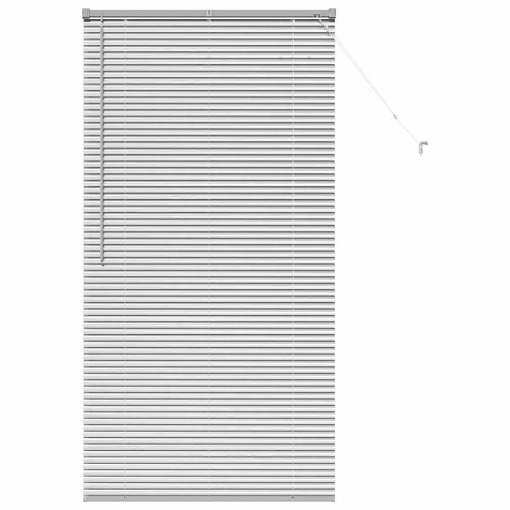 Persiana de Janela com cortinas Manual Prateado Alumínio
