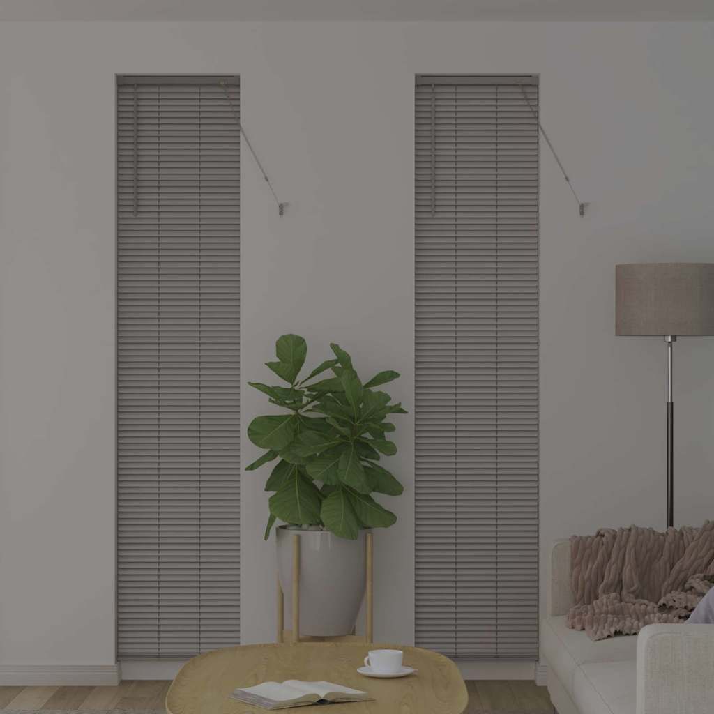 Persiana de Janela com cortinas Manual Prateado Alumínio