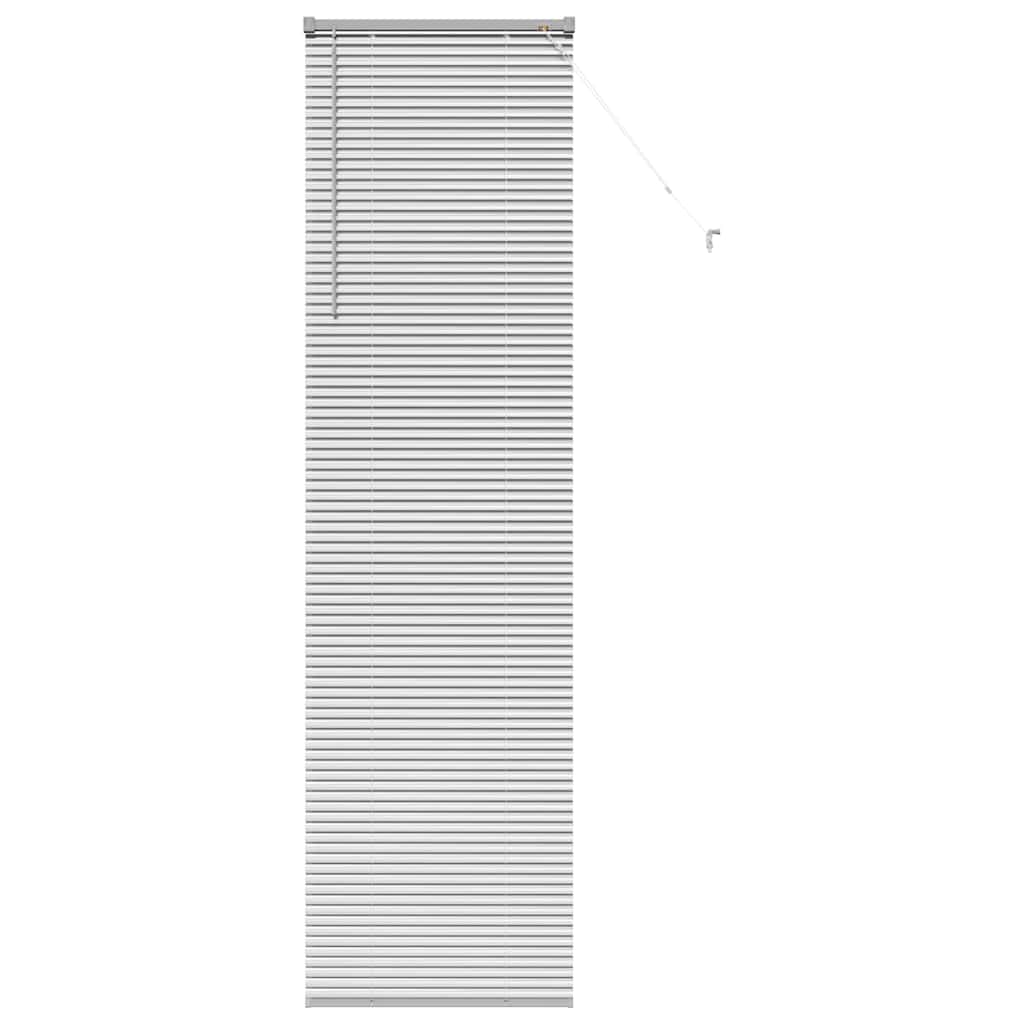 Persiana de Janela com cortinas Manual Prateado Alumínio