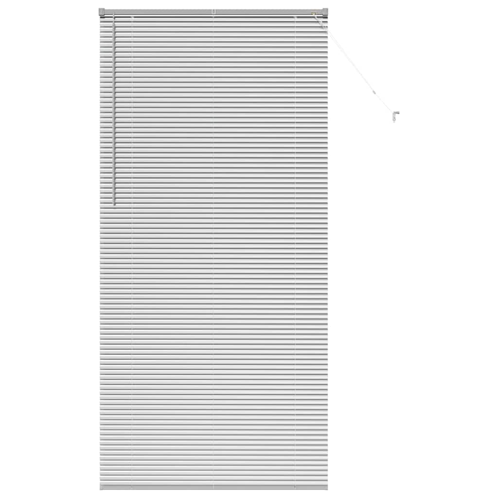 Persiana de Janela com cortinas Manual Prateado Alumínio