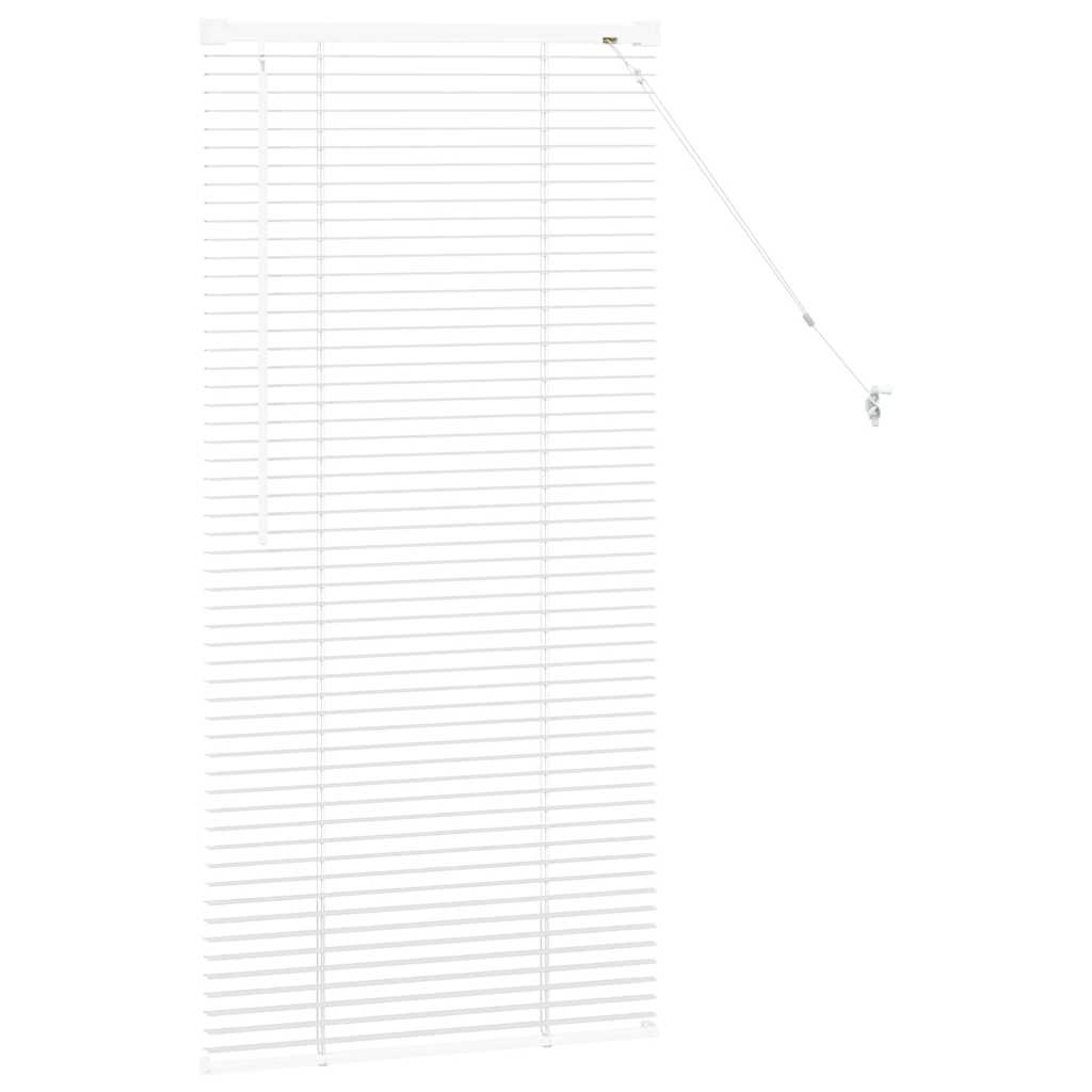 Persiana de Janela com cortinas Manual Branco Alumínio