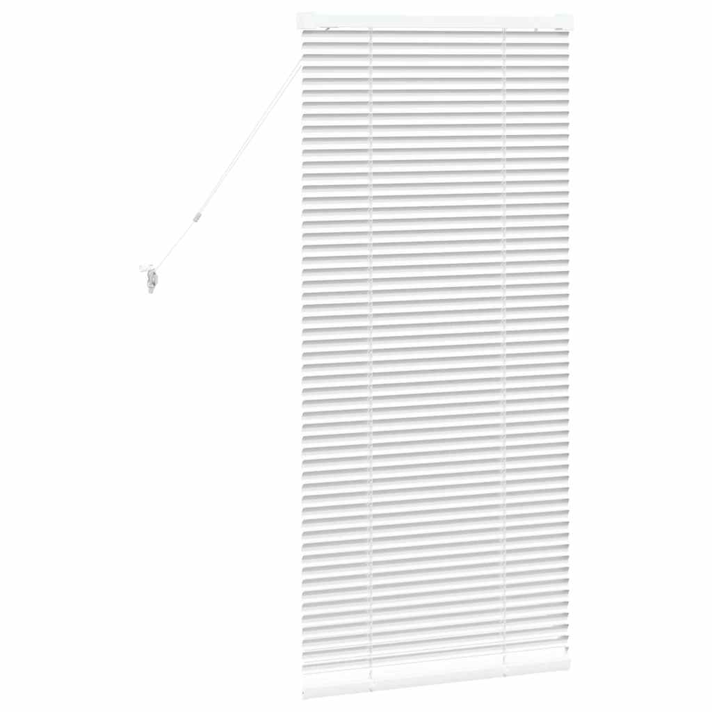 Persiana de Janela com cortinas Manual Branco Alumínio