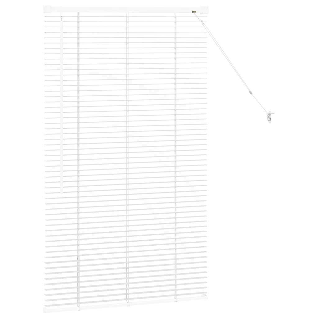 Persiana de Janela com cortinas Manual Branco Alumínio