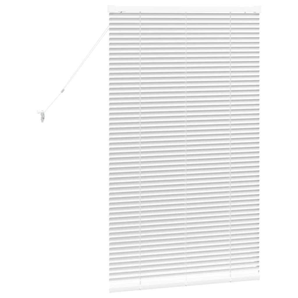 Persiana de Janela com cortinas Manual Branco Alumínio