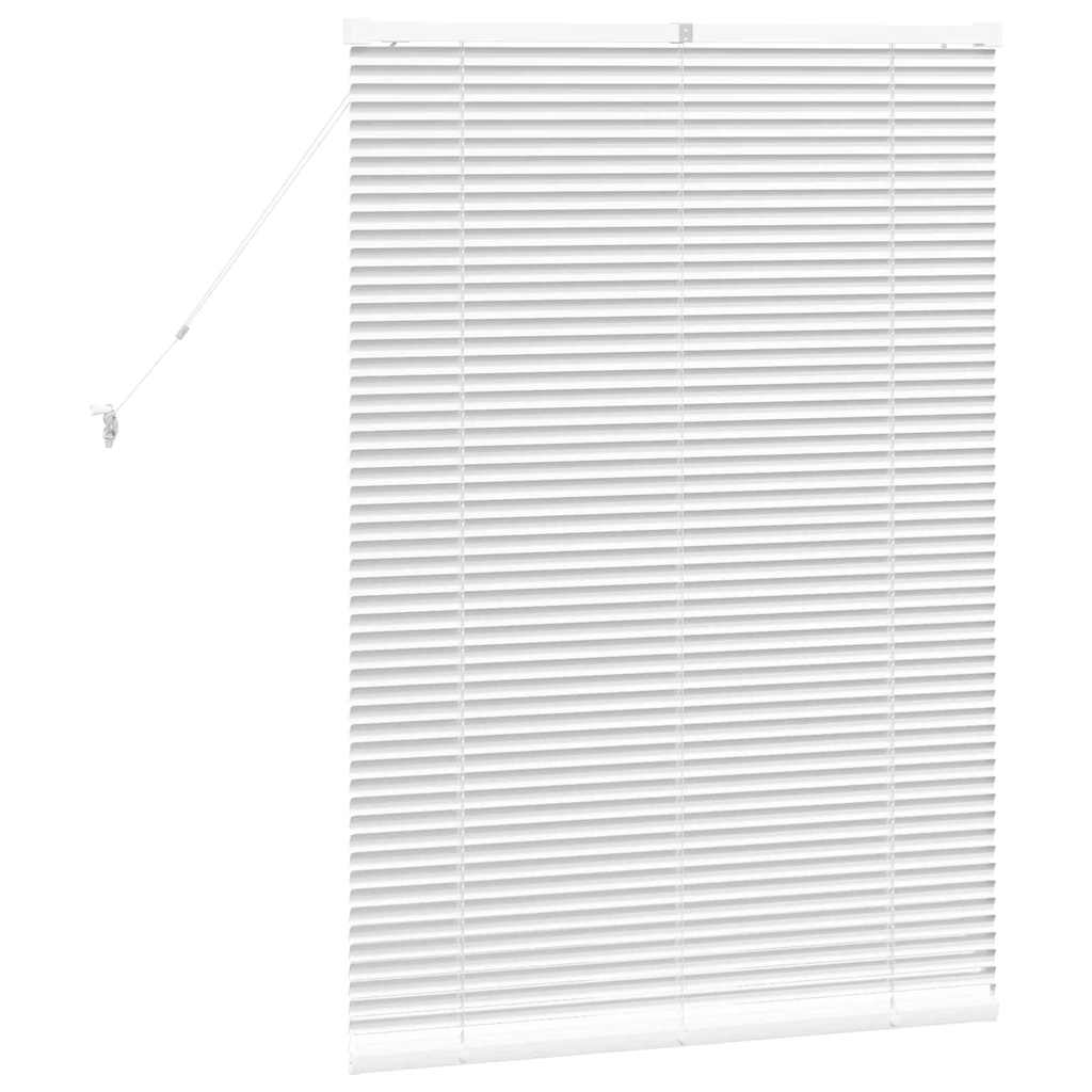 Persiana de Janela com cortinas Manual Branco Alumínio
