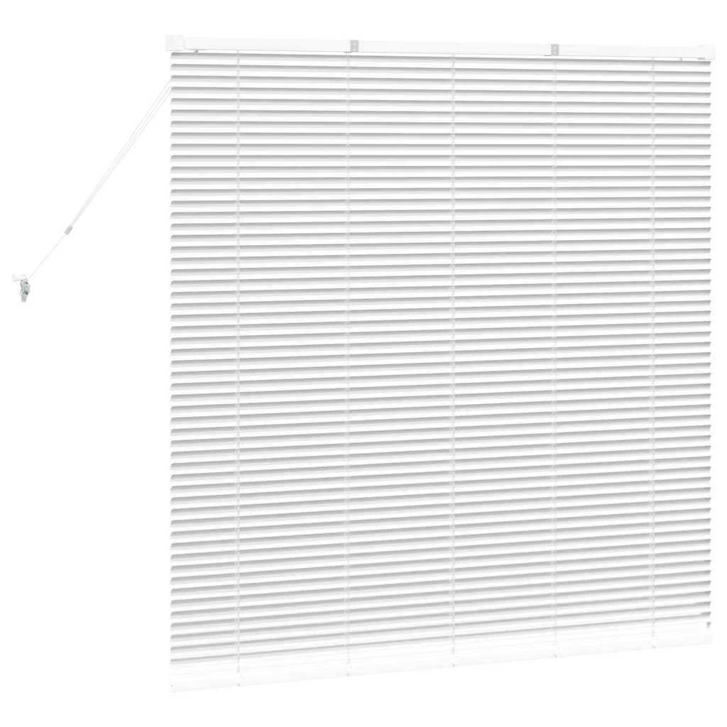 Persiana de Janela com cortinas Manual Branco Alumínio