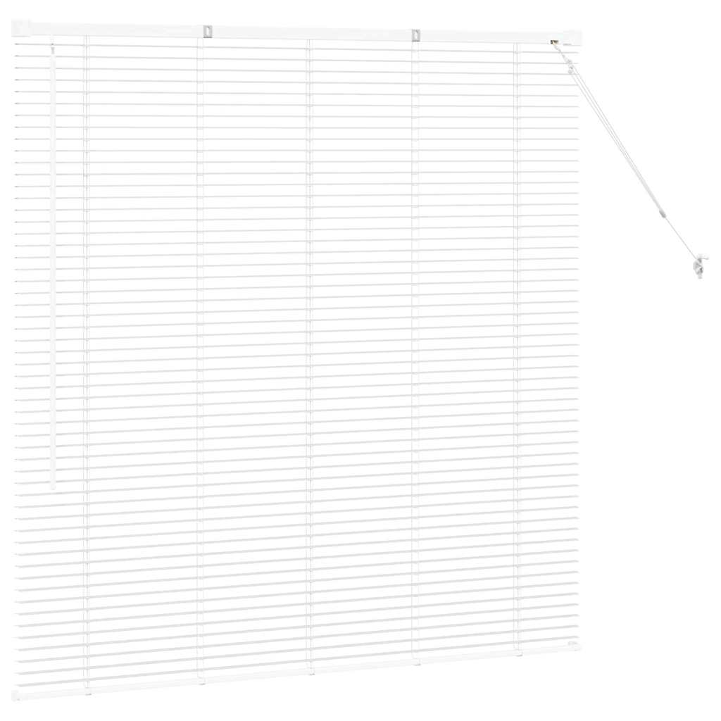 Persiana de Janela com cortinas Manual Branco Alumínio