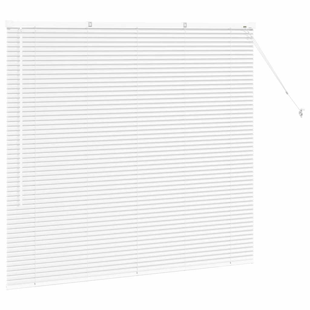 Persiana de Janela com cortinas Manual Branco Alumínio