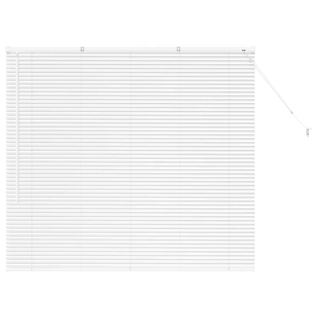 Persiana de Janela com cortinas Manual Branco Alumínio