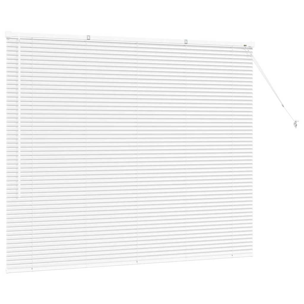 Persiana de Janela com cortinas Manual Branco Alumínio