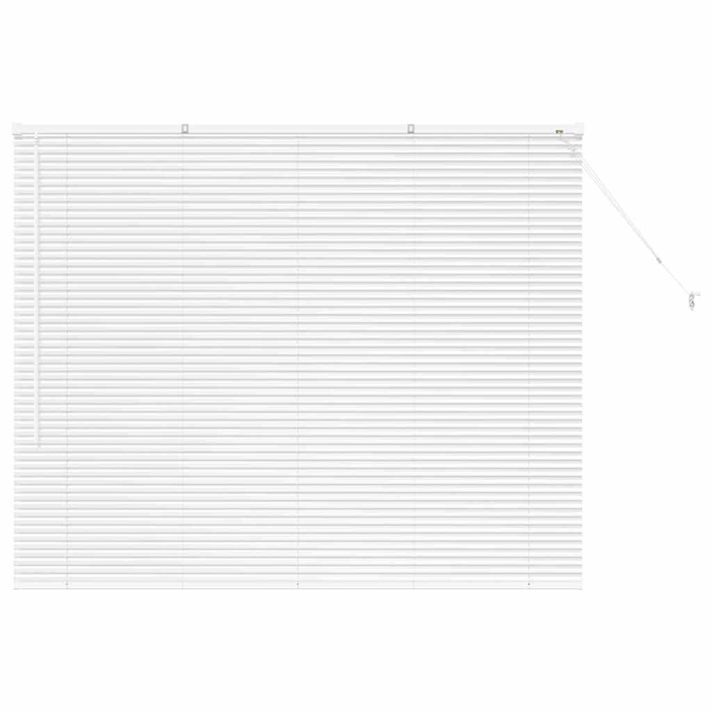 Persiana de Janela com cortinas Manual Branco Alumínio
