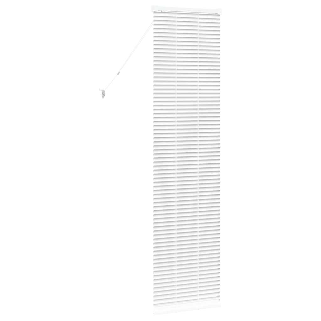 Persiana de Janela com cortinas Manual Branco Alumínio