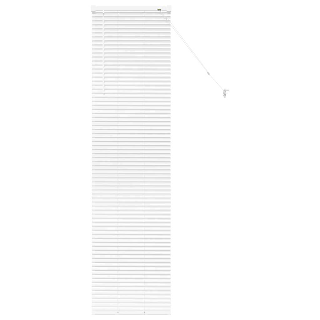 Persiana de Janela com cortinas Manual Branco Alumínio
