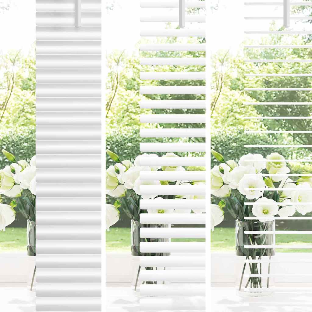 Persiana de Janela com cortinas Manual Branco Alumínio