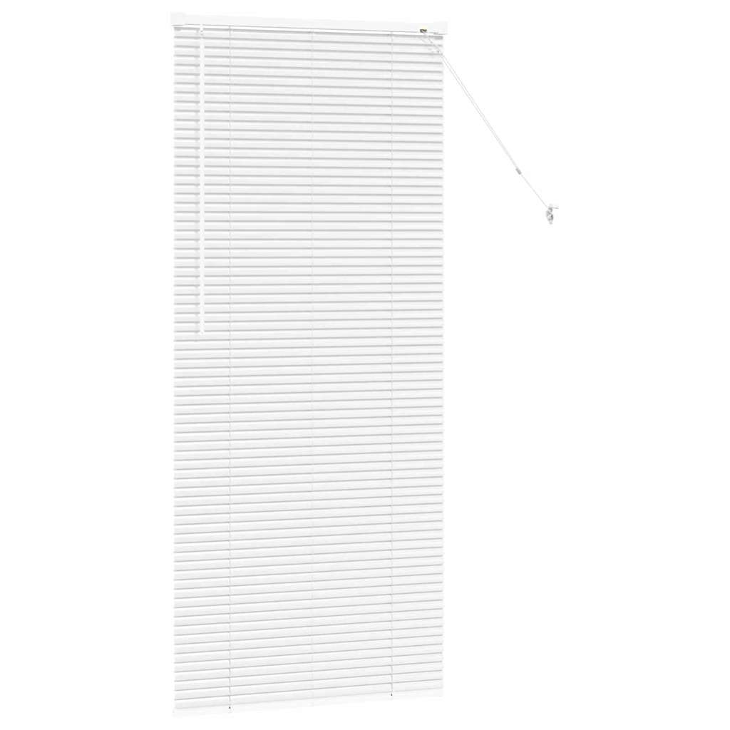 Persiana de Janela com cortinas Manual Branco Alumínio